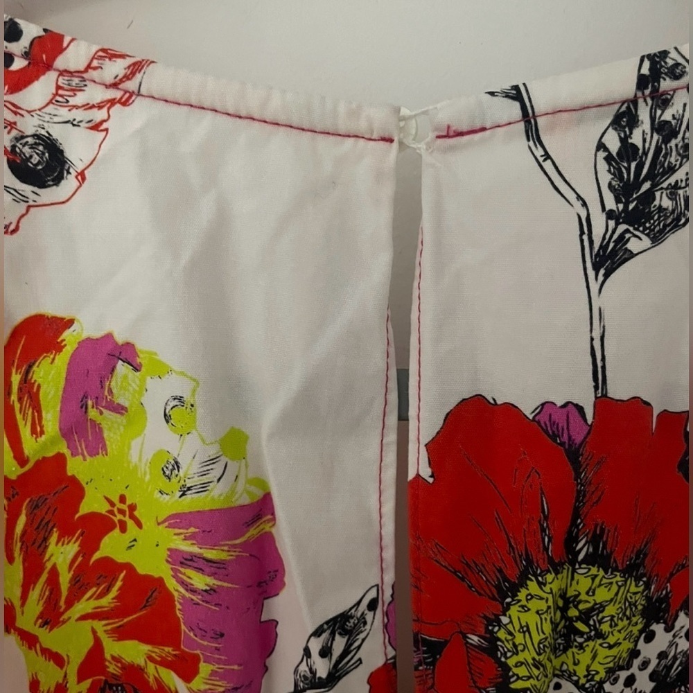 House of Perna Dress Size in Photos Tropical Bloom Print Tiered Design Hi Low - Picture 5 of 7